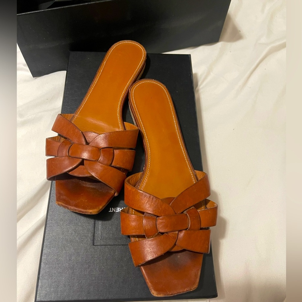 Flat sandals tribute YSL original with box